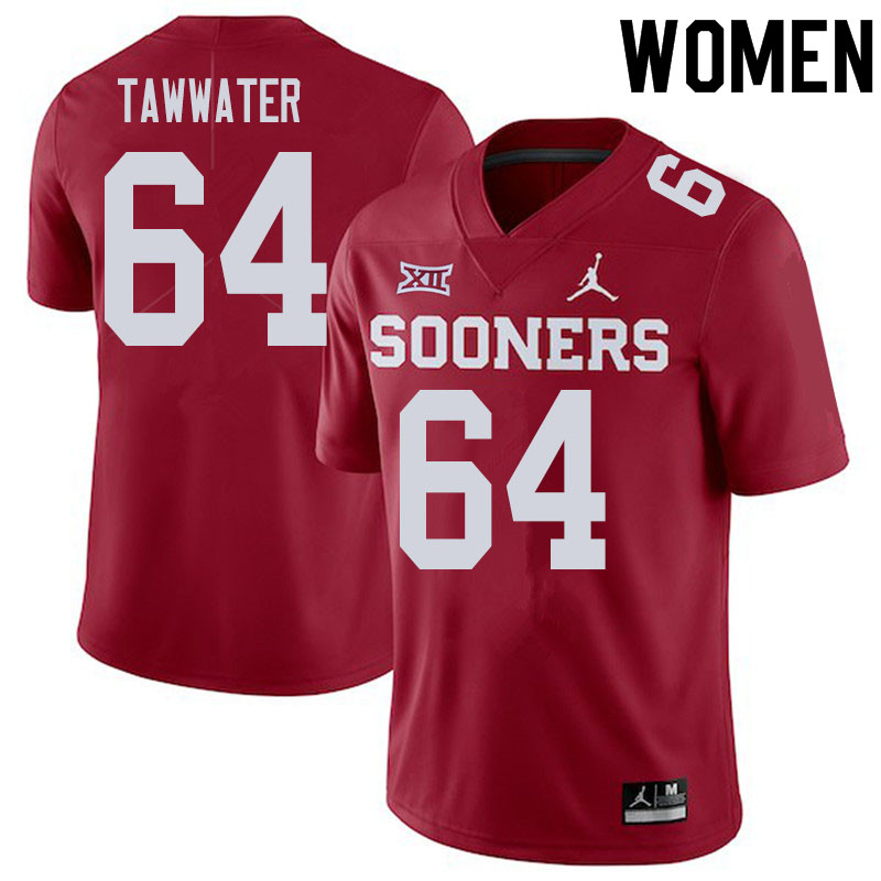 Women #64 Ben Tawwater Oklahoma Sooners College Football Jerseys Sale-Crimson - Click Image to Close